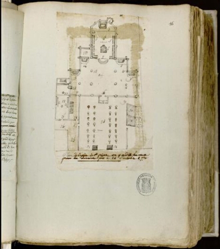 Plan de l’église de Saint-Pierre. On y a dit la messe pour la de rnière fois le 24 octobre 1770