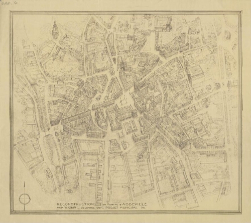 Reconstruction du Centre d'Abbeville. Modification-Décembre 1950 – Projet municipal. P.G.
