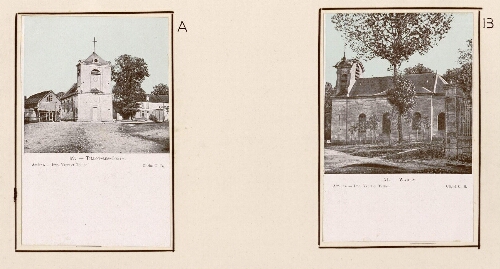 A) Tilloy-les-Conty. - Carte postale n°49. - Amiens. Imp. Yvert et Tellier. Cliché C.B. B) Wailly. - Carte postale n°51. - Amiens. Imp. Yvert et Tellier. Cliché C.B.