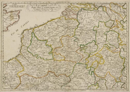 Picardie et les Pays Bas Catholiques &c., par N. Sanson d'Abbeville, géogr. du Roy, 1667, avec Privilege pour vingt ans.