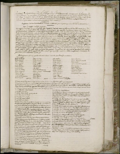 Extrait du cartulaire de l’abbaye de Bertaucourt, concernant le hameau de Monflières à une lieue d’Abbeville p. 4, 136,167 ; Extrait de la déclaration de s biens mobiliers et immobiliers de la dite abbaye du 12 février 1790, p. 5 art. 9 ; Extrait de la copie entière du répertoire autrement cartulaire de Saint-Riquiercotté A +AC p. 99 verso. Note : les de ux premières pièces sont appartenantes à la commune de Bellancourt en 1812, et la de rnière au greffe d’Amiens. On trouvera les différents Extraits au verso de la présente feuille et page suivante.