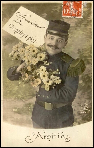 Souvenir du chasseur à pied. Amitiés