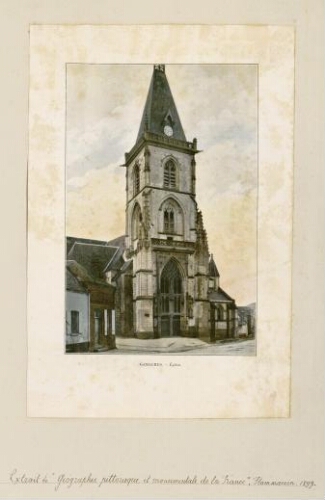 Église de Gamaches. Extr. de "Géographie pittoresque et monumentale de la France", Flammarion, 1899.