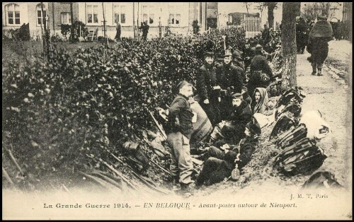 La Grande Guerre 1914, en Belgique, avant-postes autour de Nieuport